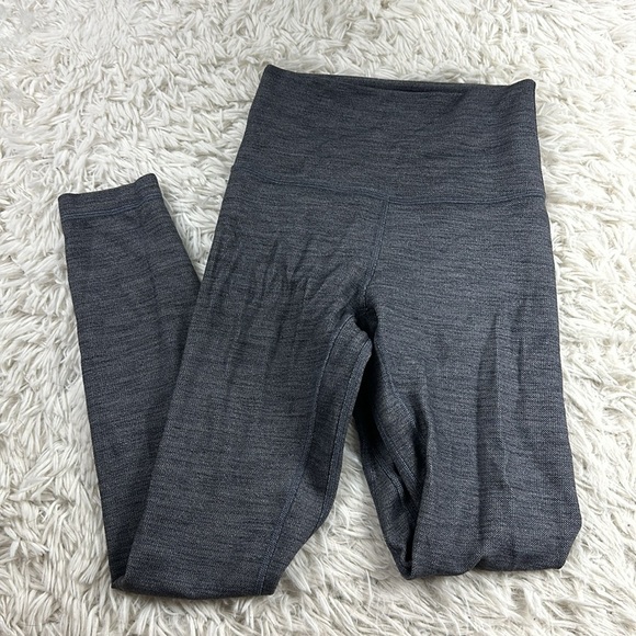 Lululemon Align Pant II 25" Mini Heathered Herringbone Heathered Black White / B - Picture 1 of 5